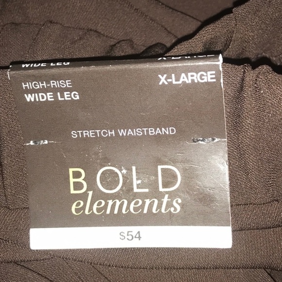 BOLD ELEMENTS Wide Leg High Rise Pants Size XL New With Tags - Picture 4 of 4